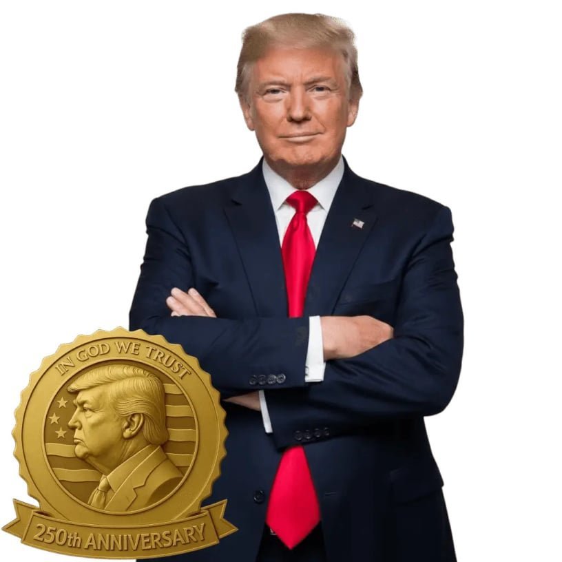 Trump 250th Anniversary Golden Badge